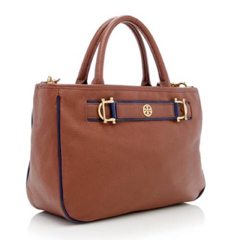 TORY BURCH Brown Leather JADEN HORSEBIT Satchel